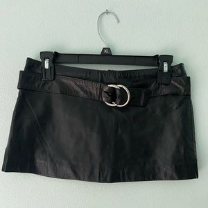 Vintage Claude Lamont Leather Mini Skirt